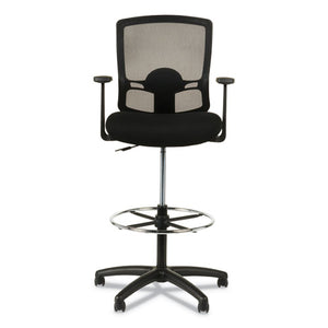 Alera Etros Series Mesh Stool, 36.13" Seat Height, Supports Up To 275 Lbs, Black Seat/black Back, Black Base