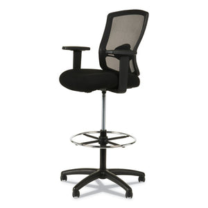 Alera Etros Series Mesh Stool, 36.13" Seat Height, Supports Up To 275 Lbs, Black Seat/black Back, Black Base