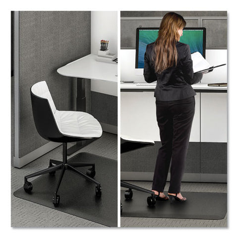 Image of Ergonomic Sit Stand Mat, 53 X 45, Black