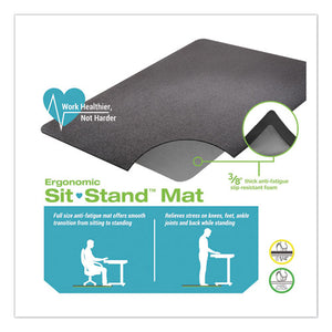 Ergonomic Sit Stand Mat, 53 X 45, Black