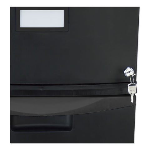 Image of Single-drawer Mobile Filing Cabinet, 14.75w X 18.25d X 12.75h, Black