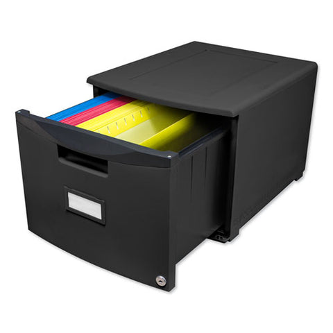 Image of Single-drawer Mobile Filing Cabinet, 14.75w X 18.25d X 12.75h, Black