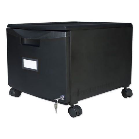 Image of Single-drawer Mobile Filing Cabinet, 14.75w X 18.25d X 12.75h, Black