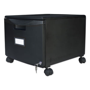 Single-drawer Mobile Filing Cabinet, 14.75w X 18.25d X 12.75h, Black