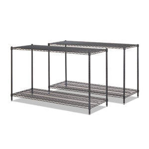 All-purpose Wire Shelving Starter Kit, 4-shelf, 60 X 24 X 72, Black Anthracite Plus