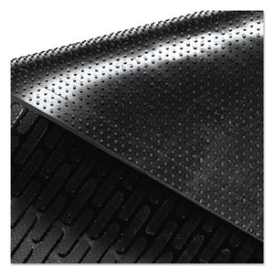 Clean Step Outdoor Rubber Scraper Mat, Polypropylene, 48 X 72, Black