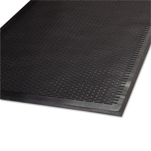 Clean Step Outdoor Rubber Scraper Mat, Polypropylene, 48 X 72, Black