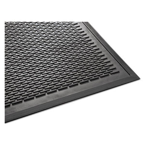 Clean Step Outdoor Rubber Scraper Mat, Polypropylene, 48 X 72, Black