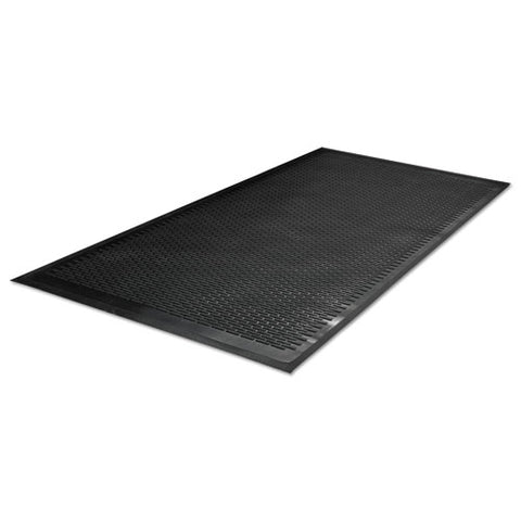 Image of Clean Step Outdoor Rubber Scraper Mat, Polypropylene, 48 X 72, Black