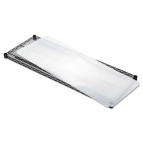 Image of Shelf Liners For Wire Shelving, Clear Plastic, 48w X 18d, 4/pack