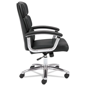 Traction High-back Executive Chair, Supports Up To 250 Lbs., Black Seat/black Back, Polished Aluminum Base