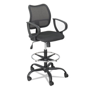 Vue Series Mesh Extended-height Chair, 33" Seat Height, Supports Up To 250 Lbs., Black Seat/black Back, Black Base