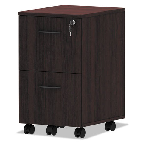 Image of Alera Valencia Series Mobile File/file Pedestal, 15.38w X 20d X 26.63h, Mahogany