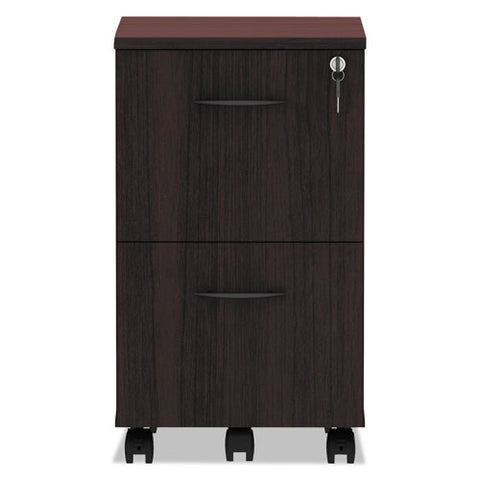 Image of Alera Valencia Series Mobile File/file Pedestal, 15.38w X 20d X 26.63h, Mahogany