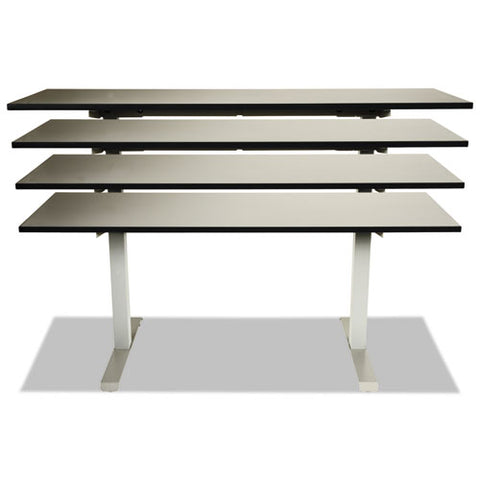 Image of 2-stage Electric Adjustable Table Base, 27.5" To 47.2" High, Gray