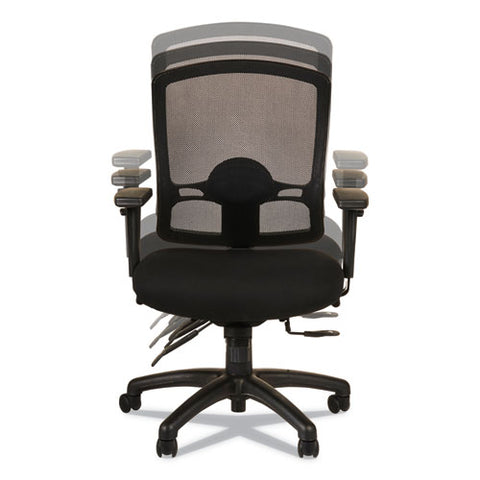 Image of Alera Etros Series Mid-back Multifunction With Seat Slide Chair, Supports Up To 275 Lbs, Black Seat/black Back, Black Base