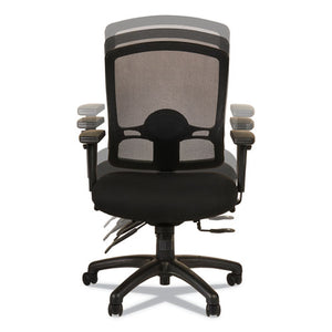 Alera Etros Series Mid-back Multifunction With Seat Slide Chair, Supports Up To 275 Lbs, Black Seat/black Back, Black Base