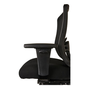 Alera Etros Series Mid-back Multifunction With Seat Slide Chair, Supports Up To 275 Lbs, Black Seat/black Back, Black Base