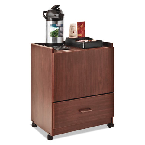 Image of Mobile Deluxe Coffee Bar, 23w X 19d X 30.75h, Cherry