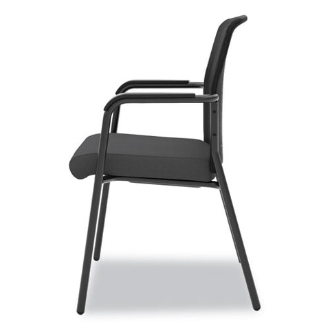 Image of Vl518 Mesh Back Multi-purpose Chair With Arms, Black Seat/black Back, Black Base