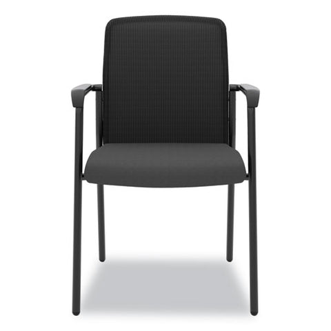 Image of Vl518 Mesh Back Multi-purpose Chair With Arms, Black Seat/black Back, Black Base