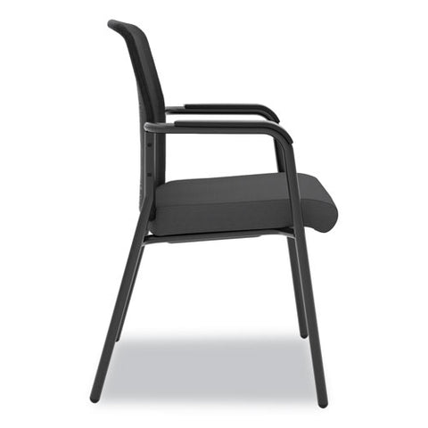 Image of Vl518 Mesh Back Multi-purpose Chair With Arms, Black Seat/black Back, Black Base