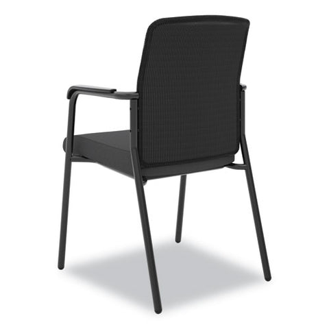 Image of Vl518 Mesh Back Multi-purpose Chair With Arms, Black Seat/black Back, Black Base