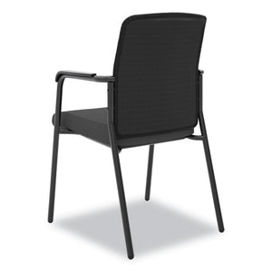 Vl518 Mesh Back Multi-purpose Chair With Arms, Black Seat/black Back, Black Base