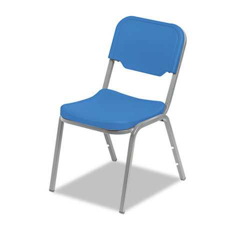 Image of Rough 'n Ready Original Stack Chair, Charcoal Seat/charcoal Back, Silver Base, 4/carton