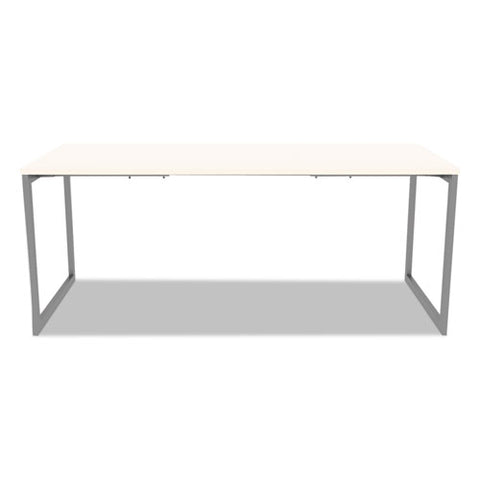 Image of Alera Open Office Desk Series Adjustable O-leg Desk Base, 30" Deep, Silver