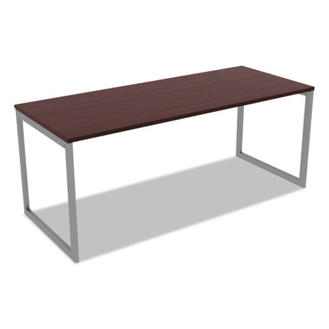 Image of Alera Open Office Desk Series Adjustable O-leg Desk Base, 30" Deep, Silver