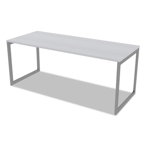 Image of Alera Open Office Desk Series Adjustable O-leg Desk Base, 30" Deep, Silver