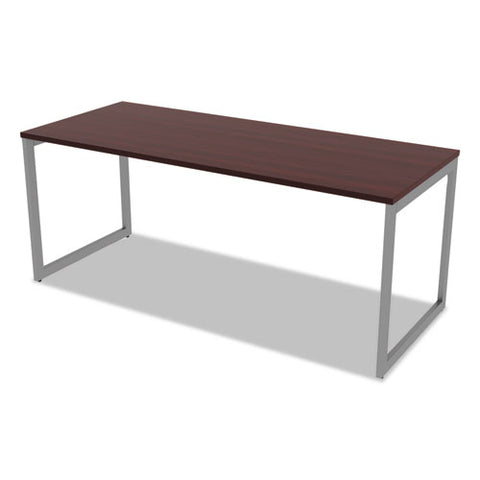 Image of Alera Open Office Desk Series Adjustable O-leg Desk Base, 30" Deep, Silver