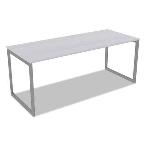 Image of Alera Open Office Desk Series Adjustable O-leg Desk Base, 30" Deep, Silver