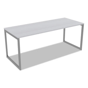 Alera Open Office Desk Series Adjustable O-leg Desk Base, 30" Deep, Silver