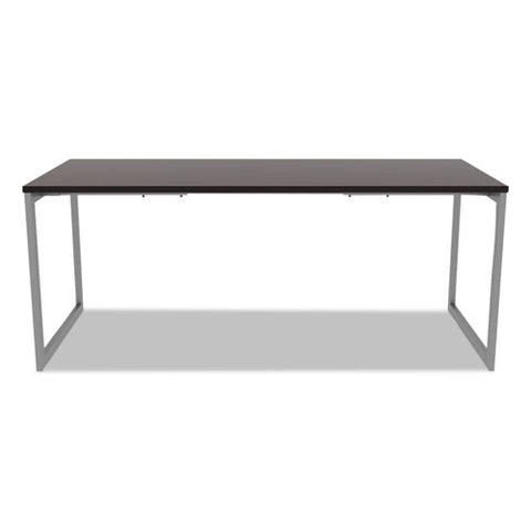 Image of Alera Open Office Desk Series Adjustable O-leg Desk Base, 30" Deep, Silver