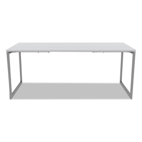 Image of Alera Open Office Desk Series Adjustable O-leg Desk Base, 30" Deep, Silver