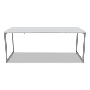 Alera Open Office Desk Series Adjustable O-leg Desk Base, 30" Deep, Silver