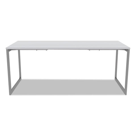 Image of Alera Open Office Desk Series Adjustable O-leg Desk Base, 30" Deep, Silver