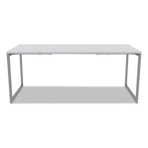 Alera Open Office Desk Series Adjustable O-leg Desk Base, 30" Deep, Silver