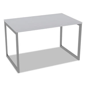 Alera Open Office Desk Series Adjustable O-leg Desk Base, 30" Deep, Silver