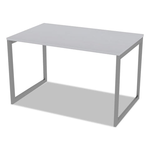 Image of Alera Open Office Desk Series Adjustable O-leg Desk Base, 30" Deep, Silver