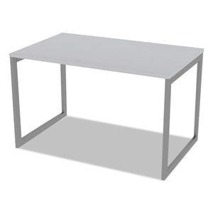 Alera Open Office Desk Series Adjustable O-leg Desk Base, 30" Deep, Silver