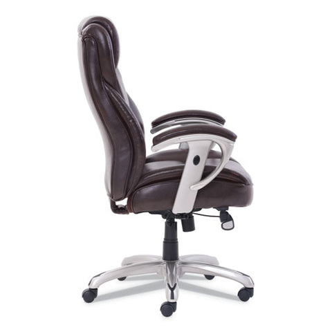 Image of Emerson Big And Tall Task Chair, Supports Up To 400 Lbs., Brown Seat/brown Back, Silver Base