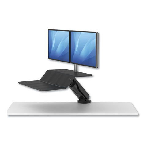 Image of Lotus Rt Sit-stand Workstation, 35.5w X 23.75d X 49.2h, Black