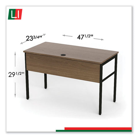 Image of Urban Desk Workstation, 47.25w X 23.75d X 29.5h, Natural Walnut