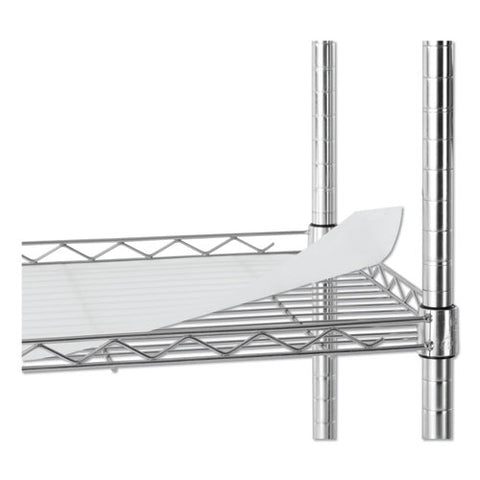 Image of 3-shelf Wire Cart With Liners, 34.5w X 18d X 40h, Silver, 600-lb Capacity