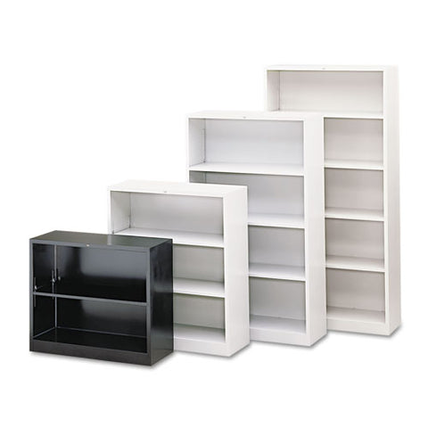 Image of Metal Bookcase, Two-shelf, 34-1/2w X 12-5/8d X 29h, Black