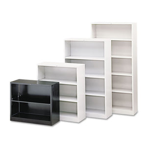 Metal Bookcase, Two-shelf, 34-1/2w X 12-5/8d X 29h, Black