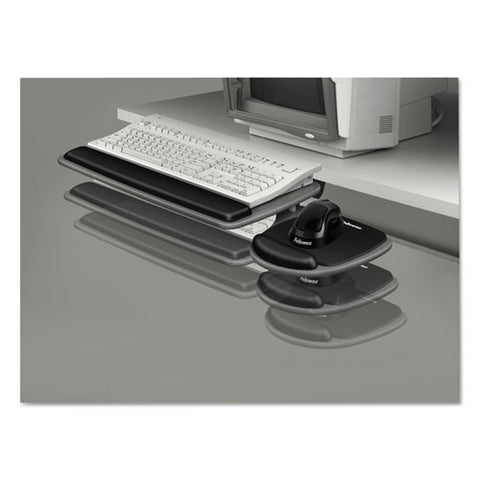 Image of Adjustable Standard Keyboard Platform, 20.25w X 11.13d, Graphite/black